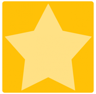 gold star inside darker gold square