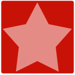 Red Star in darker Red Box